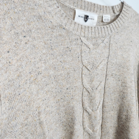 Men's Fisherman Heritage Preppy Cable Knit Beige Sweater Size Large Fine Knit - Picture 5 of 13
